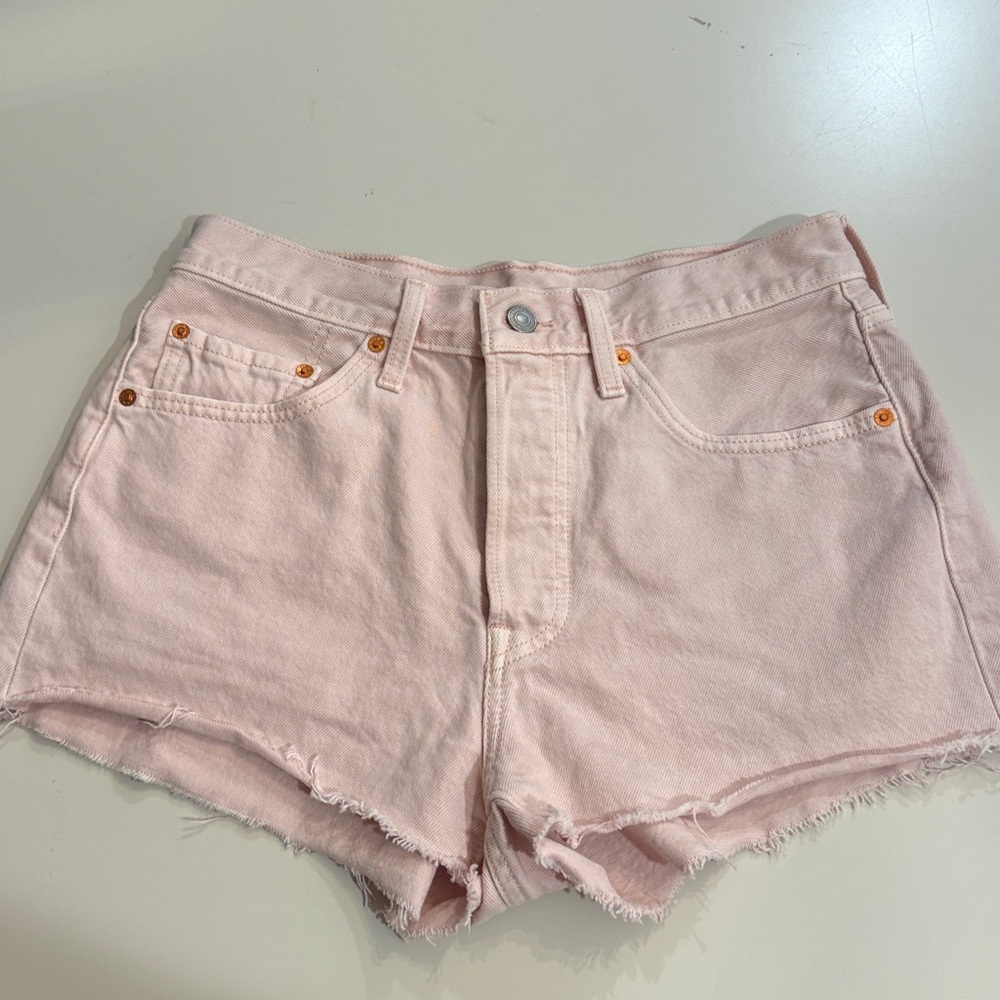 Pink Levi’s 501 Denim Shorts